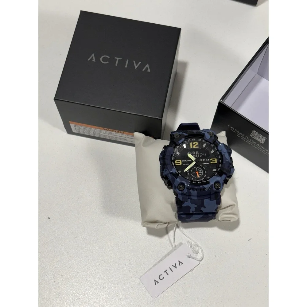Activa Circuit X Invicta Men's 56mm Digital Resistant Sport Shockprf Watch Blue